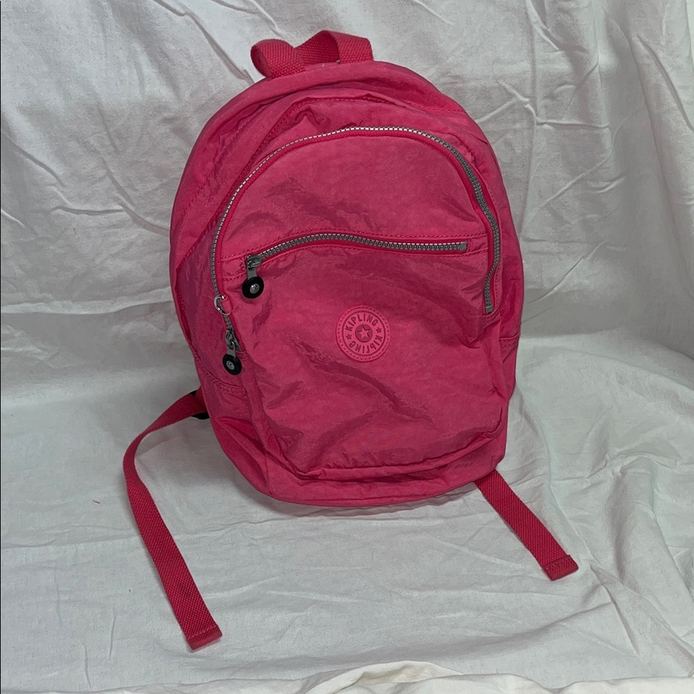 Kipling Pink Backpack with Logo